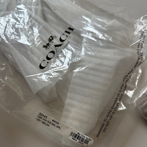 🆕 Coach Wristlet Brand New Rust Brown Small Cute Logo Print Authentic - Picture 9 of 11